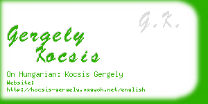 gergely kocsis business card